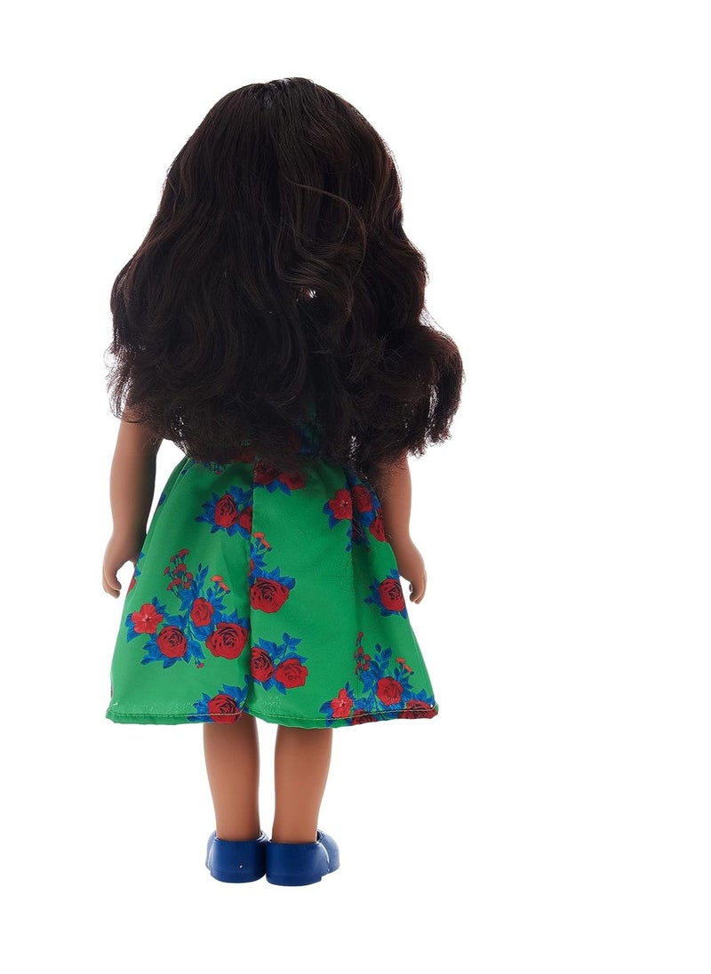Hayati girl - Jeedah Green Dress 18-Inch Doll - Image 1