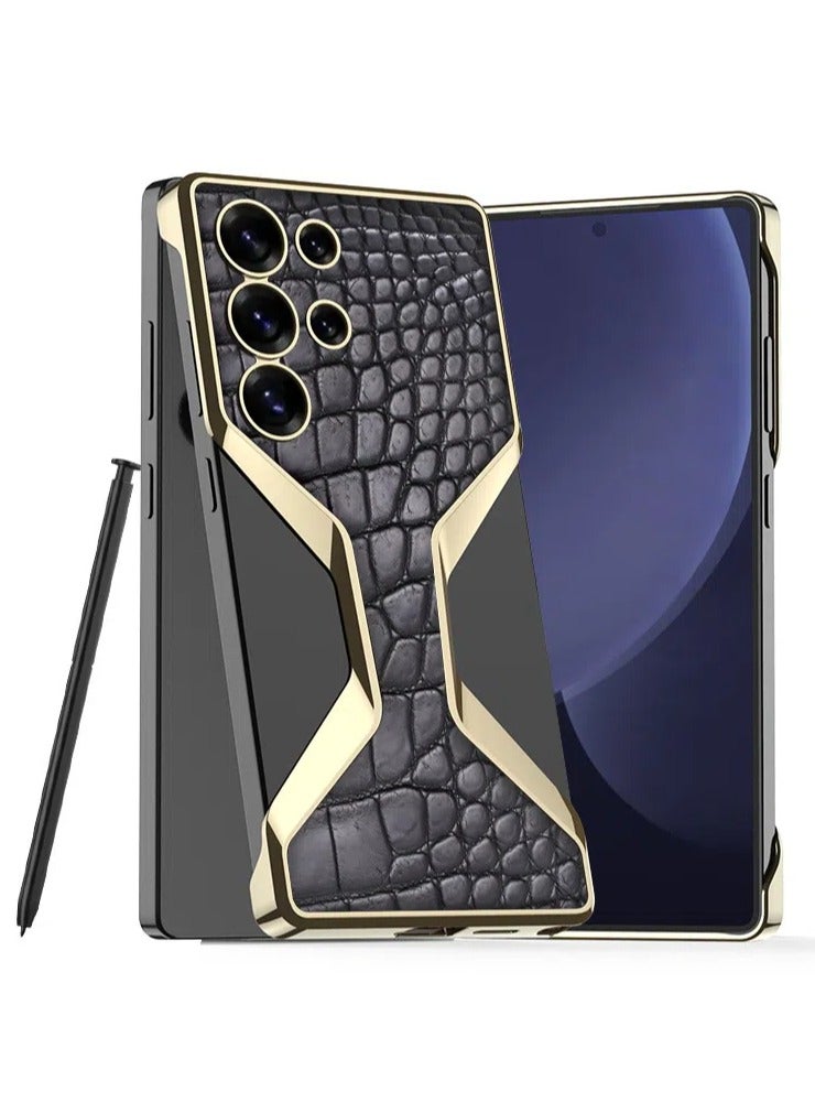 عام غطاء سامسونج جالكسي إس 25 الترا - جلد أنيق رفيع بلا إطار بتصميم بسيط، غطاء فاخر مقاوم للصدمات للرجال. - Image 1