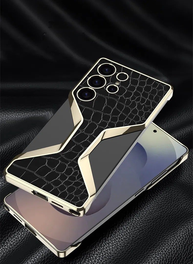 عام غطاء سامسونج جالكسي إس 25 الترا - جلد أنيق رفيع بلا إطار بتصميم بسيط، غطاء فاخر مقاوم للصدمات للرجال. - Image 2