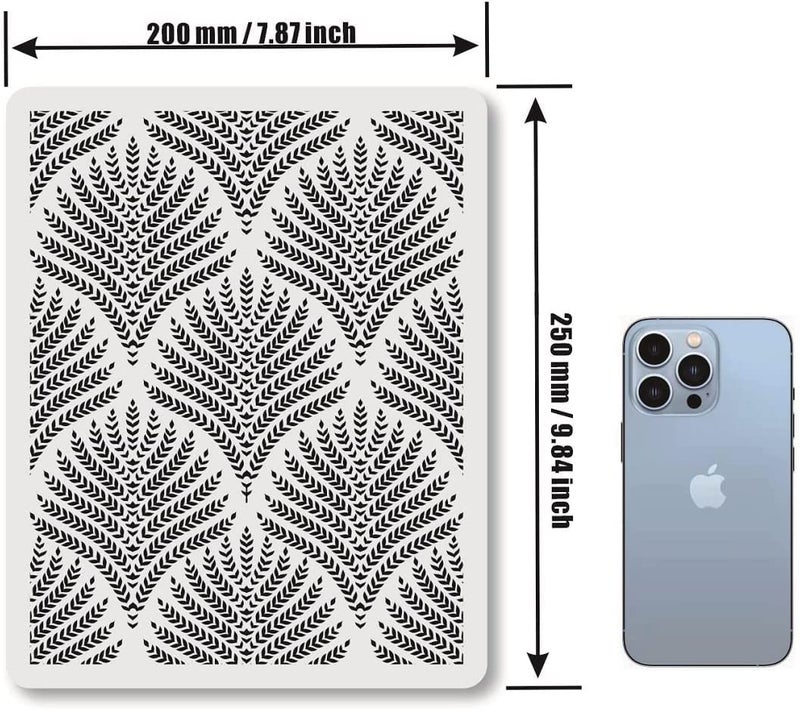 Ivanas 1 PC Cake Stencils Decorating Buttercream- 25cm x 20cm is Ear of Wheat Decorative Graphics for Cake Embossing,Royal Icing,Airbrush,is The Ideal Wedding and Birthday Cake Decoration Tools, CK-11 - Image 2