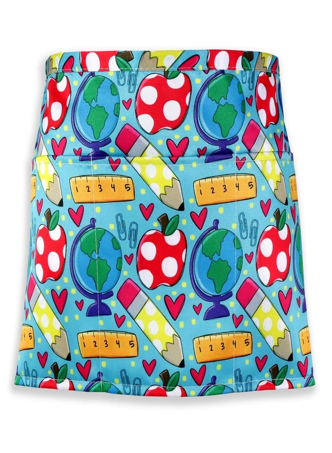 Plum Hill Cute Teacher Apron with Pockets - Teacher Waist Apron for Women - School Apron for Teachers - Image 2