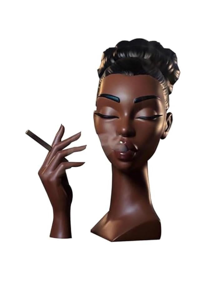 Head Incense Burner Black Woman, Headscents Incense Holder, Creative Face Head Scents Cool Stuff for Your Room, Home Decor Gifts - Image 1