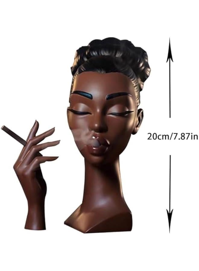 Head Incense Burner Black Woman, Headscents Incense Holder, Creative Face Head Scents Cool Stuff for Your Room, Home Decor Gifts - Image 2