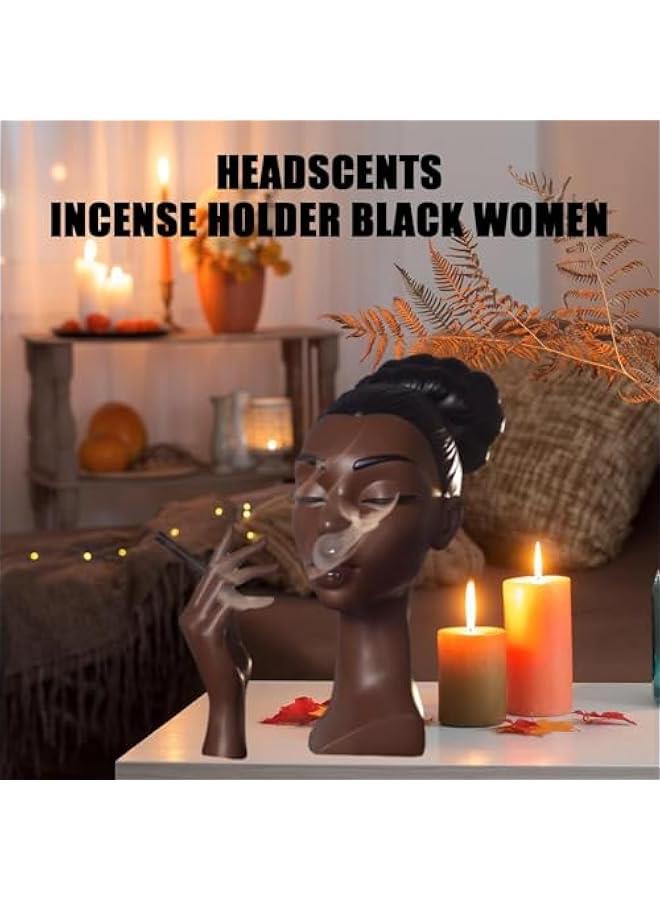 Head Incense Burner Black Woman, Headscents Incense Holder, Creative Face Head Scents Cool Stuff for Your Room, Home Decor Gifts - Image 5