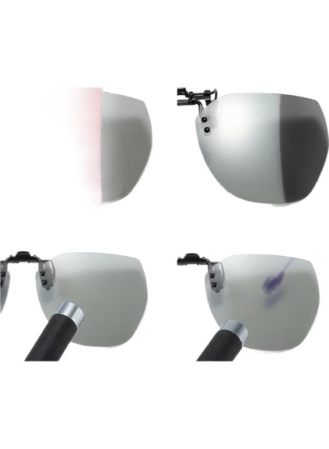 Lovedru Polarized Sunglasses Clip-On, Photochromic Driving Glasses, Myopia Glasses Clip, Uv Protection, High-Definition Polarized, Uv Protection, Polygonal Fishing, Outdoor Clip-On, Photochromic Uv400, Driving Glasses, Driver'S Goggles, Clip-On B-44 - Image 2