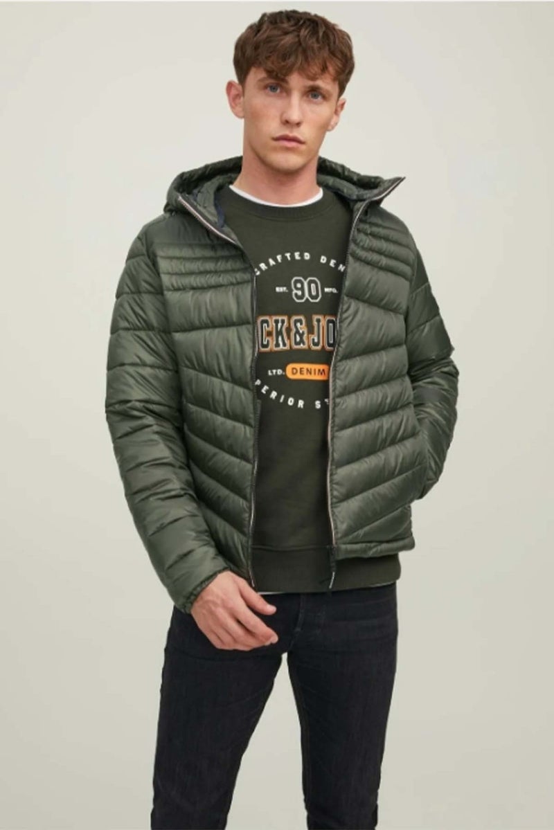 Jack Jones Men's Puffer Hooded Jacket - 12211785 - Image 1