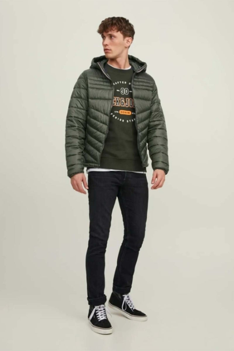 Jack Jones Men's Puffer Hooded Jacket - 12211785 - Image 3