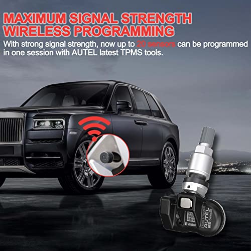 Autel TPMS Sensors, Programmable Mx Sensor for Tire Pressure,315MHz + 433MHz,Press-in OE-Level(4 pcs, Metal valves) Programmed by TS508 TS408 TS508WF TS608 MS906TS ITS600 MS906PRO-TS - Image 3