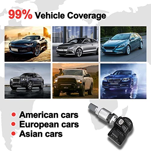 Autel TPMS Sensors, Programmable Mx Sensor for Tire Pressure,315MHz + 433MHz,Press-in OE-Level(4 pcs, Metal valves) Programmed by TS508 TS408 TS508WF TS608 MS906TS ITS600 MS906PRO-TS - Image 5