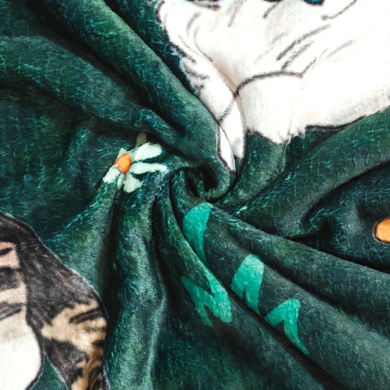 Sviuse Cat Blanket Ultra Soft Flannel Throw Gifts for Cats Lovers Girls Women Mom Green Lovely Kitten Pattern Blankets for Couch Bed Sofa (50"x60", Cat 12) - Image 5