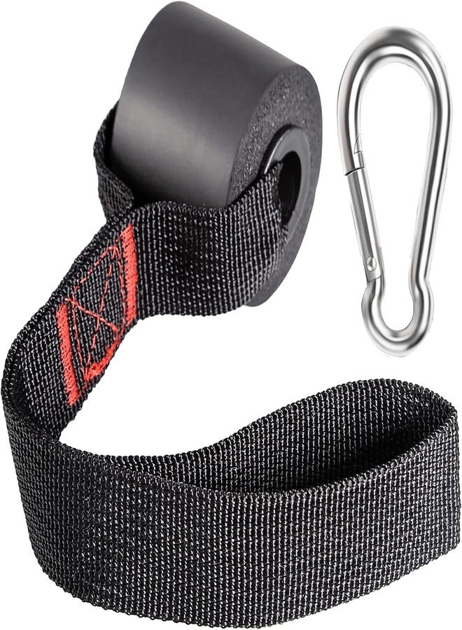 EddHomes Resistance Bands Door Anchor Attachment, Secure Door Anchor Heavy Duty Door Anchor for Resistance Bands, Door Jamb Anchor for Fitness Workout Band (Anchor + Carabiner) - Image 1
