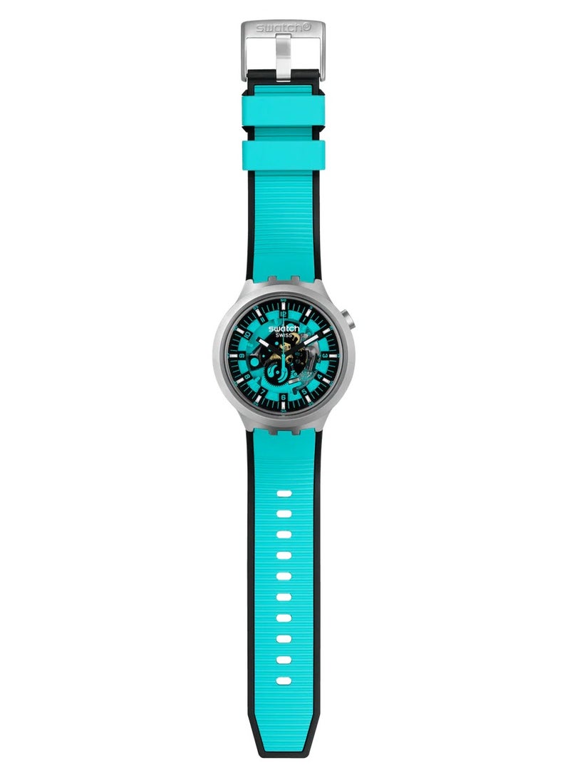 Swatch ساعة سواتش بيغ بولد آيروني SB07S111 بتفاصيل نعناعي، للرجال - Image 2