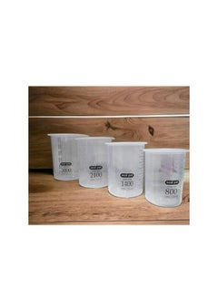 Spaceshoop 4 PCS Kitchen Canisters Set With Scales, Clear Plastic Food Storage Jars Containers with Airtight Lid for, Sugar, Coffee, Cookie Jar, Candy, Snack, Rice, Pasta, Nuts - 3000ML, 2100ML,1400ML, 800ML  - Image 3