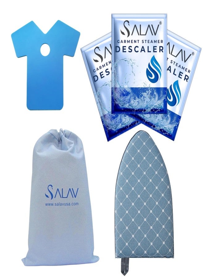 SALAV® Heavy Duty Commercial Garment Steamer Accessories Set – Includes Mini Ironing Board, Steam Mitt, 3-Piece Descaler Packets, and Storage Bag – Ideal for Professional & Home Use - Image 1