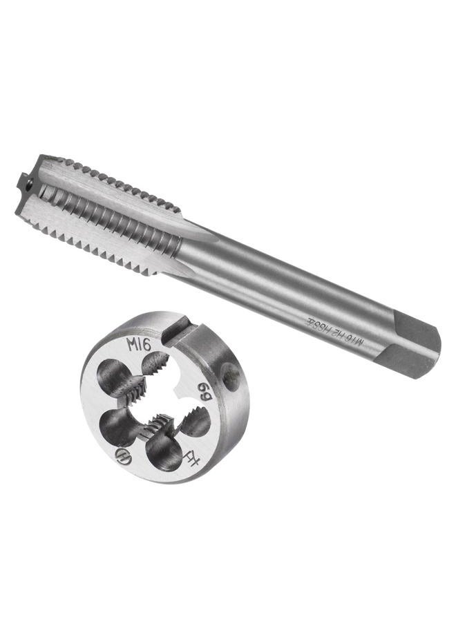 CoCud Tap and Die Set, M16 x 2 Thread, Left Hand Metric High-speed Steel Machine Screw Tap & Round Die Tool Kit - (Applications: for Threading Tapping Repairing), 1-Set - Image 1