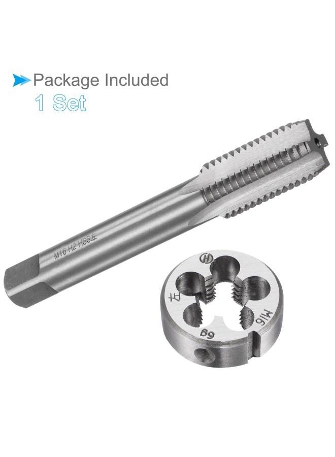 CoCud Tap and Die Set, M16 x 2 Thread, Left Hand Metric High-speed Steel Machine Screw Tap & Round Die Tool Kit - (Applications: for Threading Tapping Repairing), 1-Set - Image 5