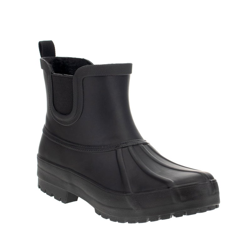 Chooka Ladies Chelsea Duck Rain Boot â€“ Waterproof Rubber Boot, Lined Interior, Elastic Side Gore, Memory Foam Insole, Black, 8 - Image 1