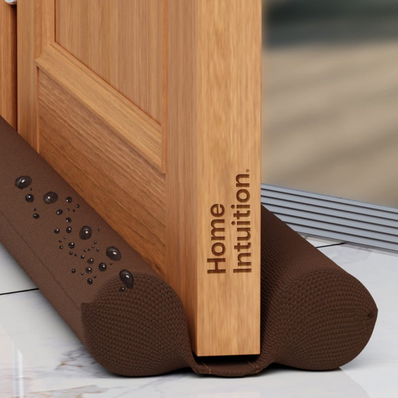 HOME INTUITION سدادة مسودة تحت الباب لأسفل الأبواب 24â€ - 36â€ مانع تسرب الطقس - Image 1