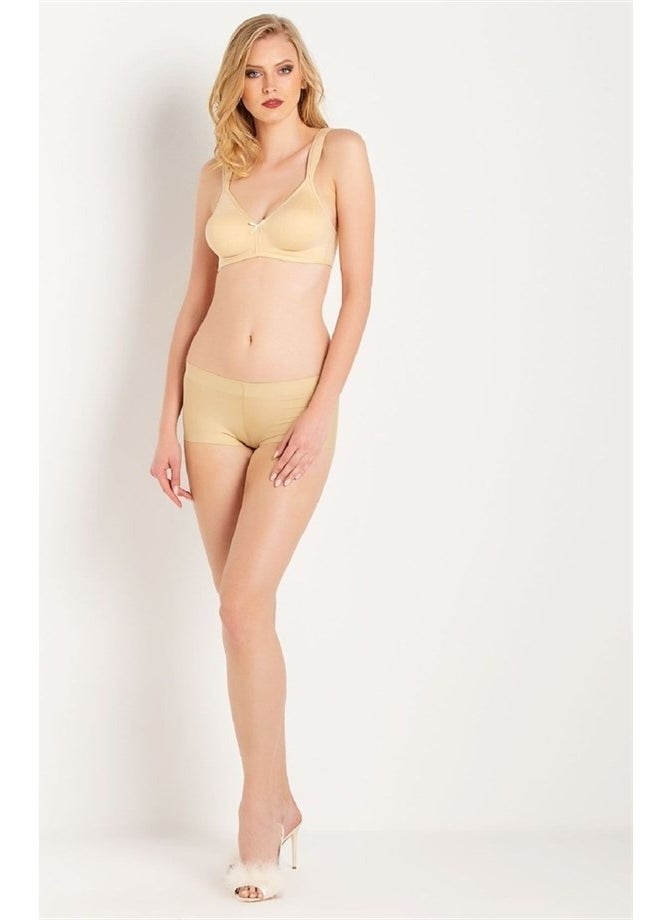 Magic Form 6822 Combed Fabric Non-Sponge Gathering Bra - Tan  - Image 3