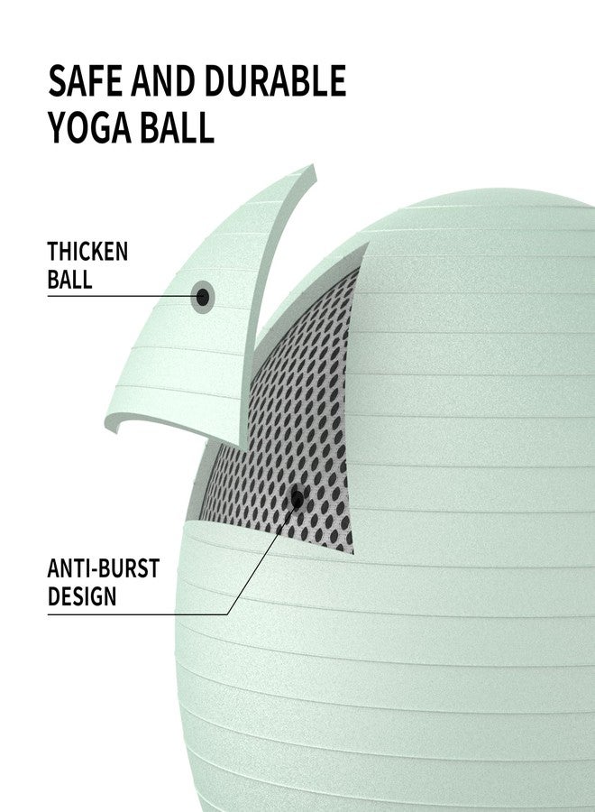 FITMIND Yoga Ball set-65cm&25cm(Green) - Image 2