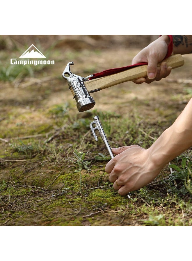 Campingmoon Coleman Ground Nail Set Camping Tent Pegs Outdoor Tools Stainless Steel Nails Beach Camping Nails 20Cm 8 Pieces - Image 1