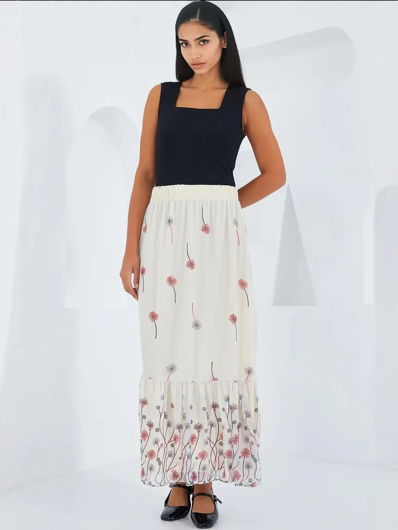 BIG DART BDART Floral Print Maxi Skirt