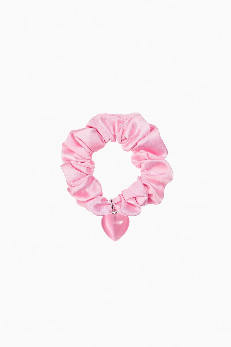 H&M  Heart-detail satin scrunchie for Women | Best Price UAE