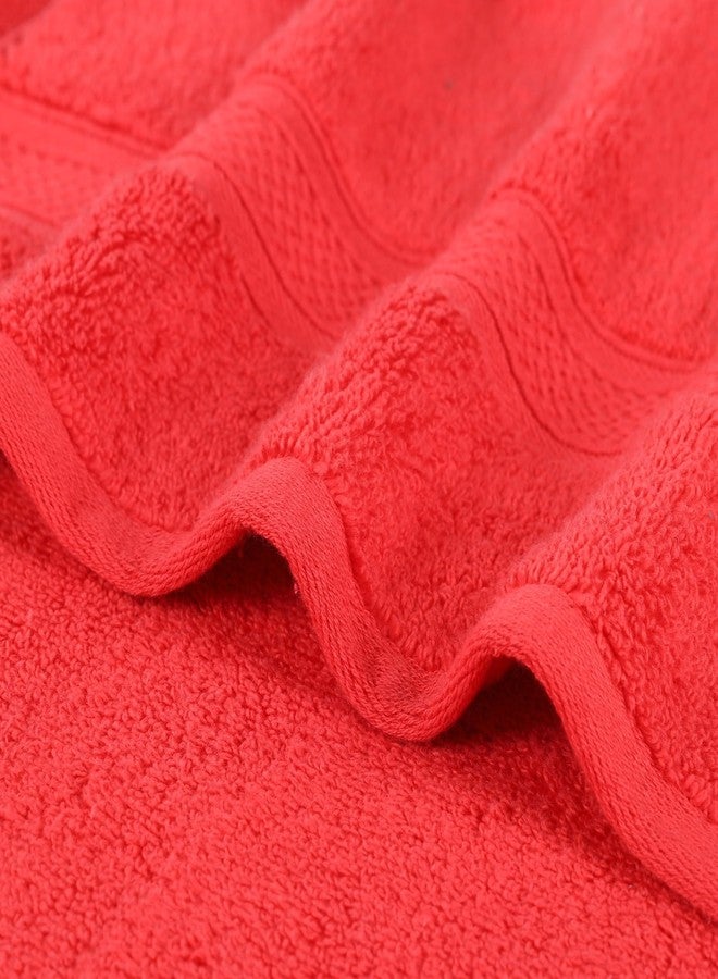 Superior Cotton 3-Piece Towel Set, Zero Twist, Quick Dry, Home Essentials, Shower, Spa, Luxury Plush Soft Absorbent Towels, Includes 1 Bath, 1 Hand, 1 Washcloth/Face Towel, Solid, Red - Image 3