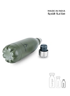 Atlasware Water Bottle with a Capacity of 350 ml, Stainless Steel Water Bottle that keeps Cold for 34 Hours and Keeps Heat for 12 Hours, Army Green  - Image 5