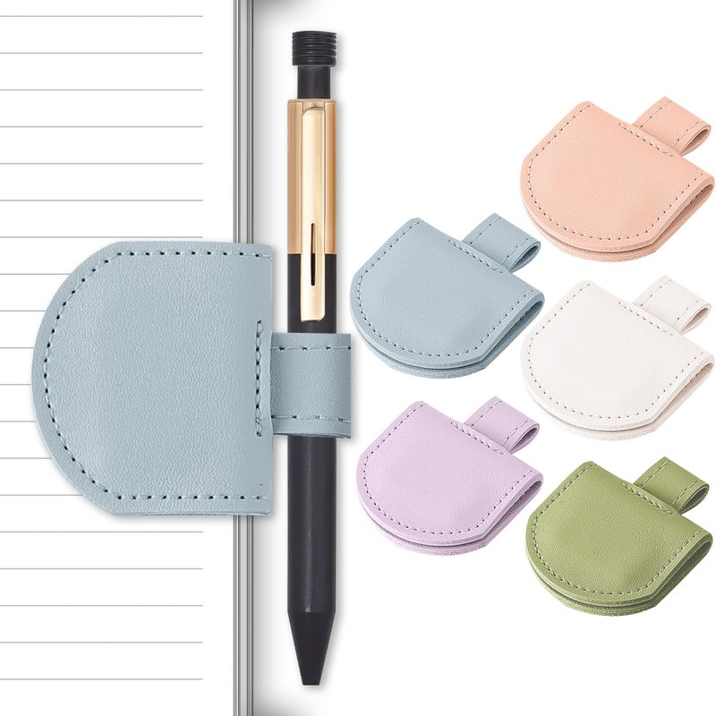 SESENSE Magnetic Pen Holder for Notebook - 5 Pcs Leather Magnetic Bookmarks Holder for Reading Women, Book Lover Gifts for Bookish, Standard Size - Image 1