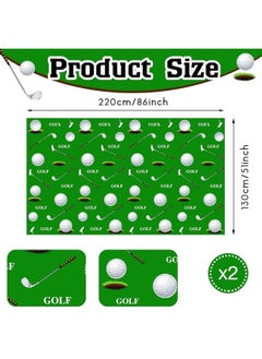 Patelai Golf Tablecloth Golf Party Decorations Golf Themed Party Supplies Rectangle Plastic Disposable Golf Table Cover Golf Decorations for Birthday Party Picnic Sport Events, 86 x 51 Inch (2 Piece)  - Image 4
