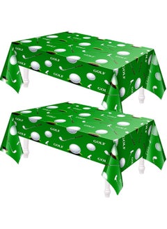 Patelai Golf Tablecloth Golf Party Decorations Golf Themed Party Supplies Rectangle Plastic Disposable Golf Table Cover Golf Decorations for Birthday Party Picnic Sport Events, 86 x 51 Inch (2 Piece)  - Image 3