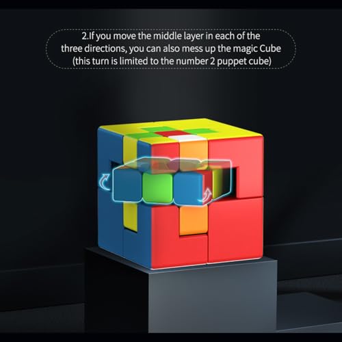 Cubelelo Drift Puppet II Speed Cube | Brain Teaser Puzzle Toys | Limited Rotation | Creative New Cube for Kids and Adults - Image 4