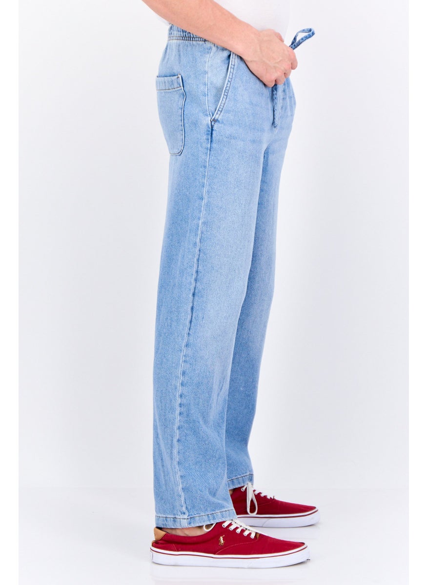 Jack Jones - Men Regular Fit Washed Non Stretchable Jogger Jeans, Blue - Image 1