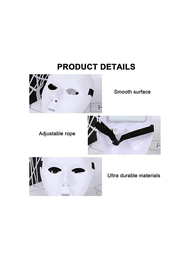 The Bros Hip Hop Mask, Full Face Hacker Mask, Masked Dancer, Ghost Step, Prom Men and Women Hip Hop Mask, Halloween Mask, Role Playing Party Props for Most People's Faces for Easter, Halloween Etc (2 Pack)  - Image 3