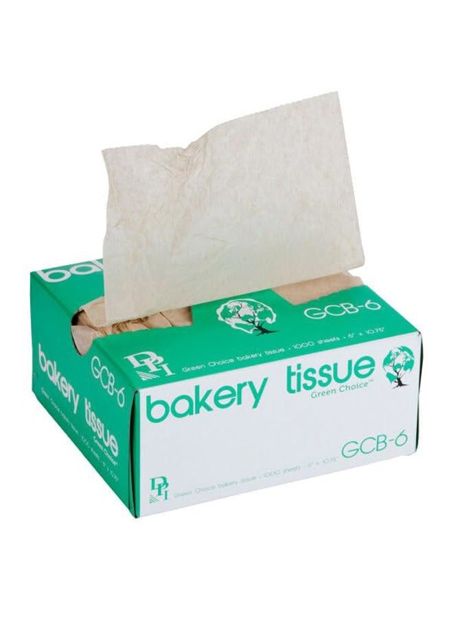Durable Packaging 6" x 10 3/4" Green Choice Interfolded Kraft Unbleached Brown Soy Wax Bakery Tissue - Image 1