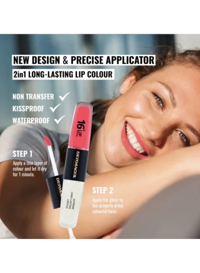 Dermacol 16H Lip Colour 2-in-1 Long-Lasting Lip Colours 31, 7.1ml - Image 3