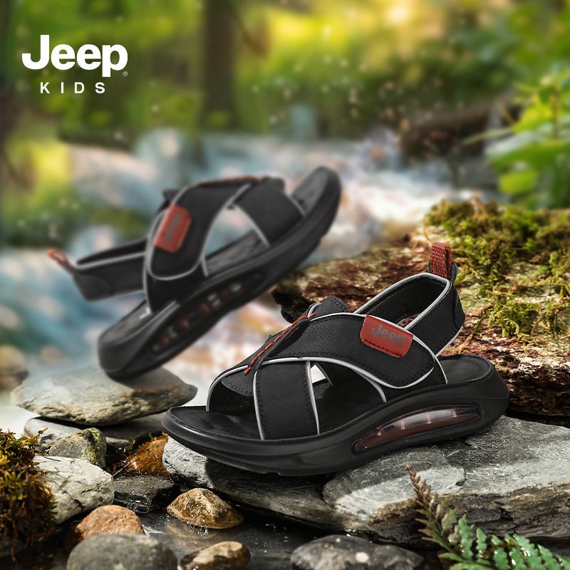 Jeep Kidsren'S Shoes Kidsren'S Open-Toed Sandals For Boys And Girls Outdoor Wading And River Tracing Shoes Black Beach Shoes - Image 4
