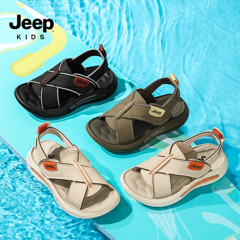 Jeep Kidsren'S Shoes Kidsren'S Open-Toed Sandals For Boys And Girls Outdoor Wading And River Tracing Shoes Black Beach Shoes - Image 5