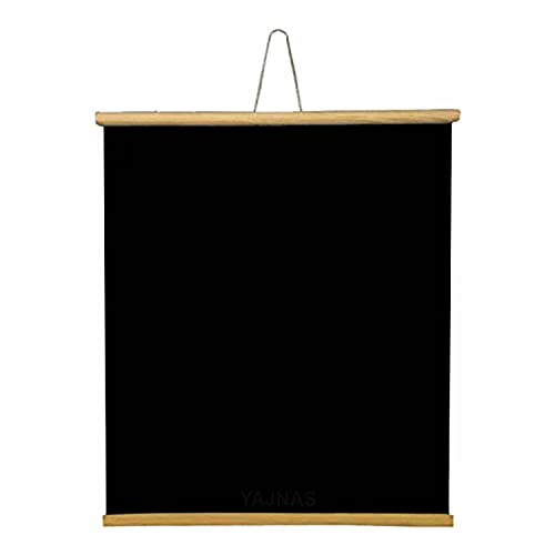 YAJNAS 1.5x2 Feet Roll up Wooden Blackboard/Chalk Board for Child, Black Board for Teaching with Wall Hanging for Kids (18 Inches x 23 Inches) and 1 Premium Wooden Duster - Image 2
