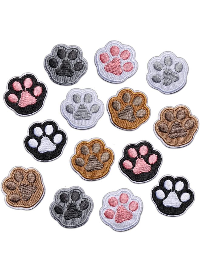 LAMAY 28PCS Cute Kitten and Dog Paw Sewn-on Patches, Cartoon Embroidery Appliques, 1.38 Inch, Suitable for Clothes, Hats, Bags, Jeans, Shirts, Dresses - Image 1