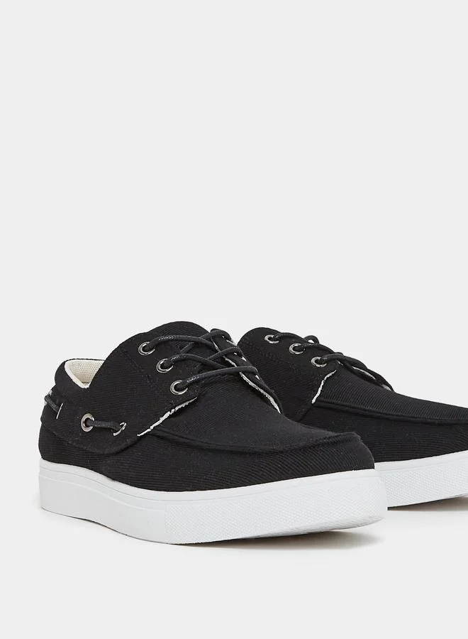 Styli Lace Up Eyelet Detail Oxford Casual Shoes