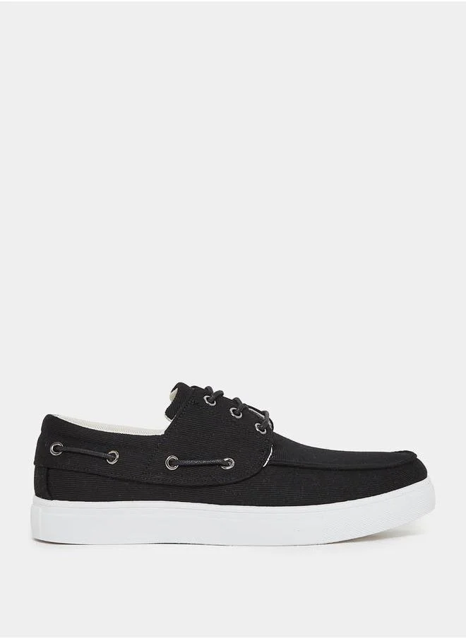 Styli Lace Up Eyelet Detail Oxford Casual Shoes