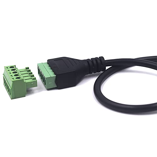 Kework 12 Inch Mini USB Male to 5 Pin Screw Terminal Female Adapter Connector Converter Extension Shield Cable Cord (Mini USB Male) - Image 3