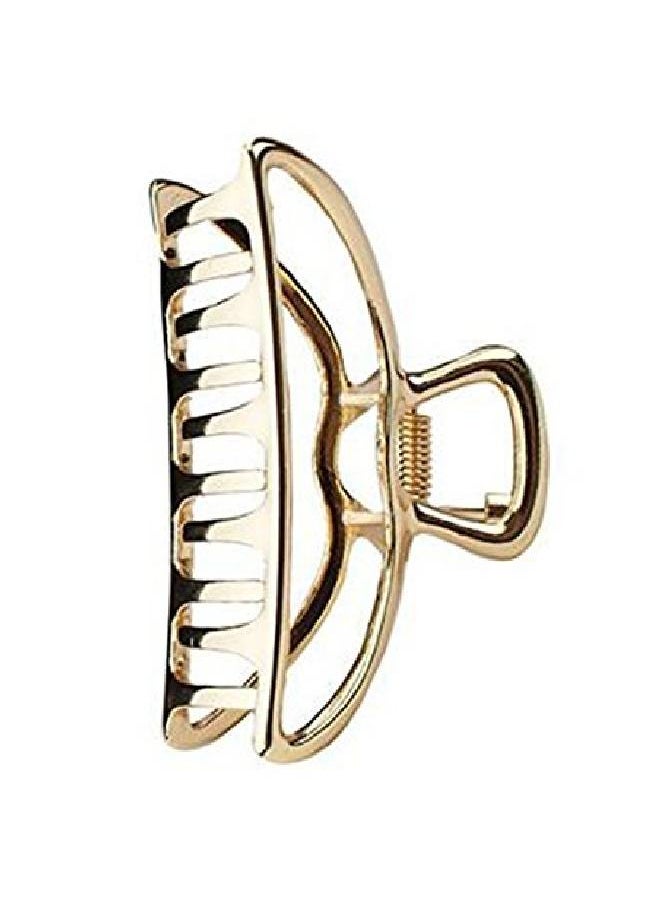 Suoirblss Vintage Metal Claw Hair Clip Women Fashion Retro Hair Catch Barrette Hair Updoclaw Clip Jaw Clips For Thick Hair (Gold)  - Image 2