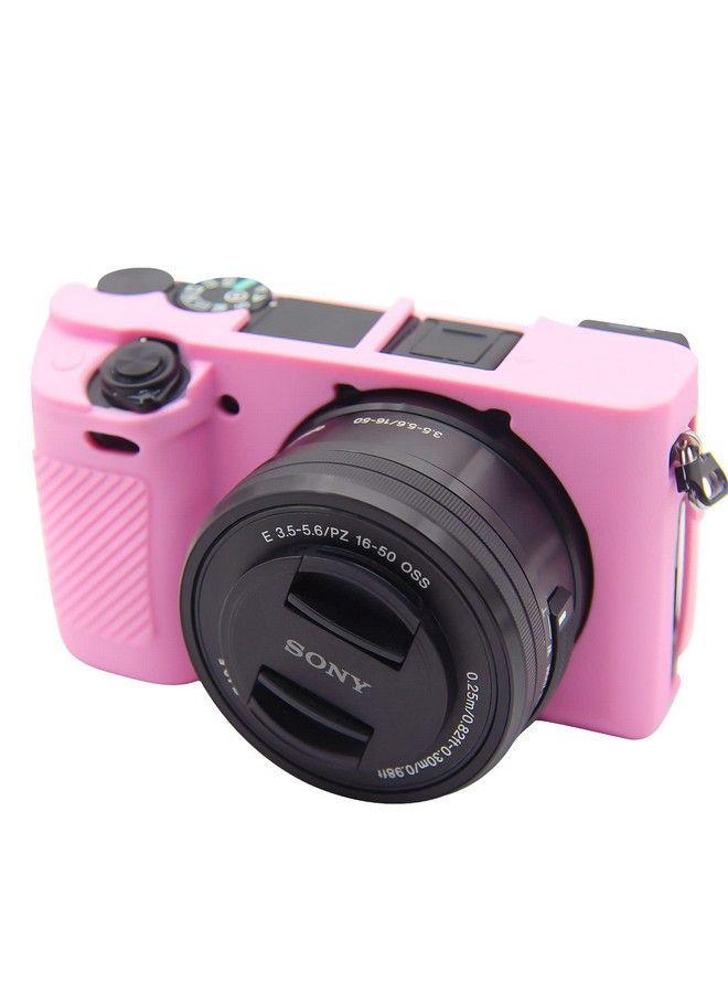 Easy Hood Case For Sony Alpha A6100 A6300 A6400 Ilce6100 Ilce6300 Ilce6400 Digital Camera Antiscratch Soft Silicone Housing Protective Cover Protector Skin (Pink) - Image 1