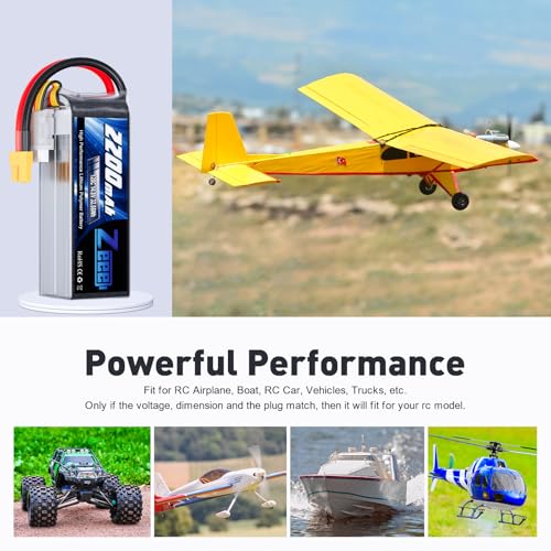 Zeee 4S Lipo Battery 2200mAh 14.8V 120C with XT60 Plug RC Graphene Battery for RC Models RC Boat FPV Drone Quadcopter Helicopter Airplane RC Car(2 Pack) - Image 5