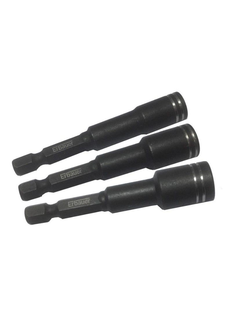 ACE Erbauer Chrome Vanadium Steel Impact Hex Nut Driver Set 3Pcs