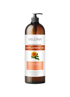 velona velona Safflower Oil 32 fl oz | 100% Pure and Natural Carrier Oil | Refined, Expeller Pressed | Cooking, Skin, Hair, Body & Face Moisturizing | Use Today - Enjoy Results 