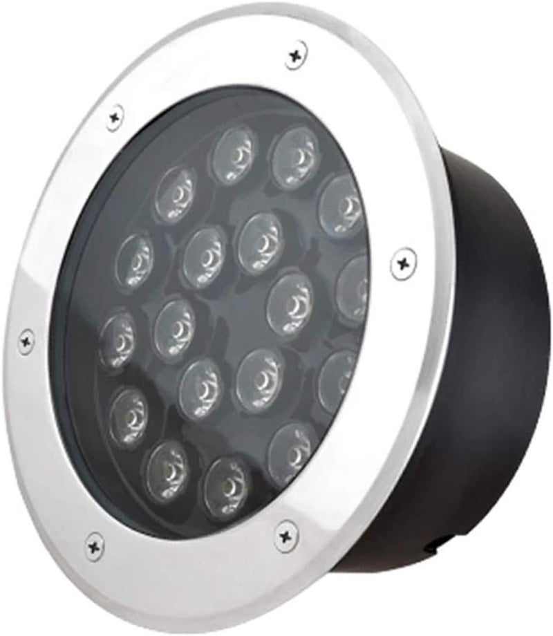 LED Underground Light Recessed Garden Lighting IP67 Waterproof AC85~265V Round Floor Light for Hotels, Bridges, Villa, Outdoor Spot Light (Red 15W) - Image 1